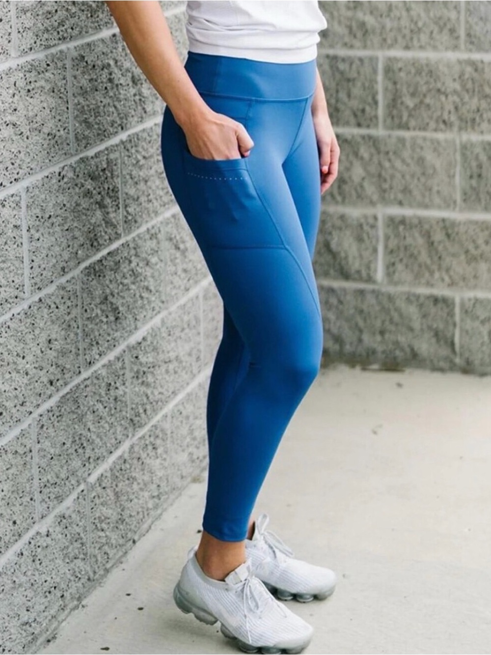 ZYIA Active Blue Reflective Pocket Light N Tight High Rise Leggings |Size 6-8